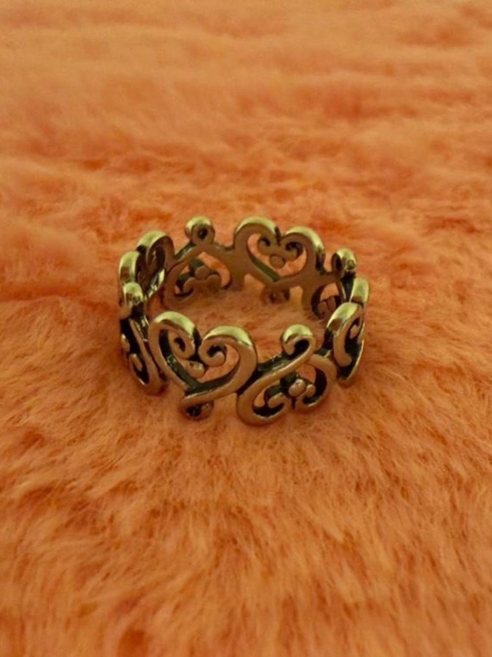 Women’s  Silver Heart Ring Size 8
